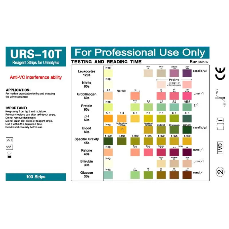 URS-10T Urine Test Strips Home DIY Kit.